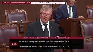 Senator Plett addresses the COVID-19 Emergency Measures Act in the Senate