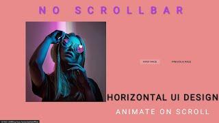 Horizontal website design html css | animate on scroll | ScrollReveal js | imakedesigneasy