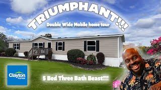 Triumphant!!! MASSIVE SPACIOUS double wide LAYOUT!!! 5 Bed 3 Bath Mobile Home Tour!!!