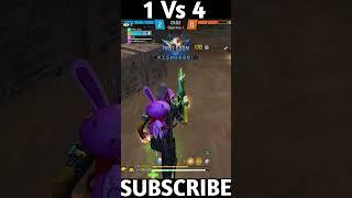 1vs4 Against 4 Grandmaster Region Players  Insane 1vs4  #shorts #kishu888 #short