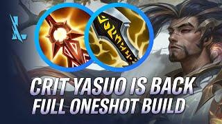 CRIT YASUO IS BACK FULL ONESHOT BUILD | YASUO WILD RIFT GAMEPLAY | RiftGuides | WildRift