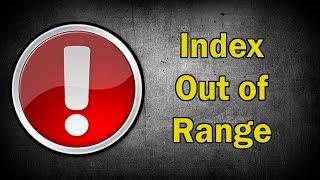 Fix Index Out of Range Error in Unity