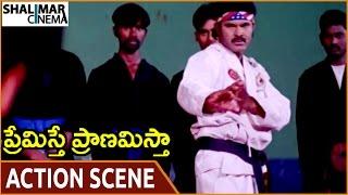 Premisthe Pranamistha || Karate Prabhakar Superb Action Scene || Karate Prabhakar || Shalimarcinema