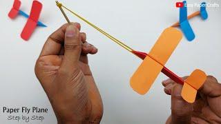 How to Make Paper Toy Plane That Fly Very Fast DIY Rubber Band Plane | Easy Paper Toy Ideas