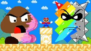 Super Mario Bros. but Everything Mario Touches Turns into Candy | PixSaga Mario