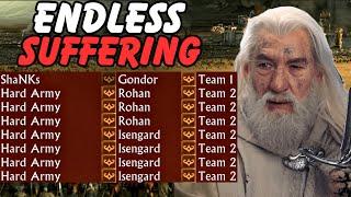 Gondor VS 7 Hard Army | AI went CRAZY! | Battle for Middle-Earth Gameplay