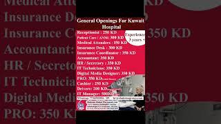 Hospital jobs in Kuwait