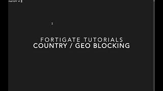 Fortigate Country Blocking | Geo Blocking | Local In Policy Setup + Script!