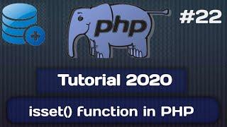 isset function in php | isset function | php tutorial # 22