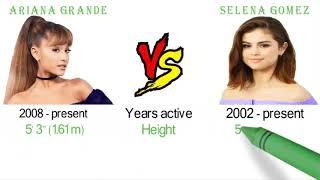 Ariana Grande Vs Selena Gomez Comparison | TECH PROB SOL