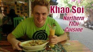 Eating delicious Khao Soi (Northern Thai Noodles: ข้าวซอย) at a restaurant in Chiang Mai Thailand