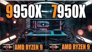 9950X vs 7950X Gaming Benchmarks / Applications Tests