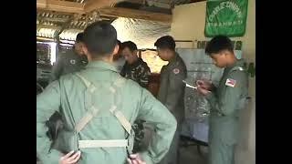 Major Dennis Eclarin planning MG520 bombing run over Abra-Mountain Province, 2005