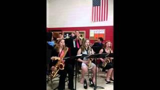 JHS Jazz Ensemble plays Martian Square Dance- Jonas Flann on Trombone