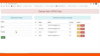 Django Ajax CRUD App