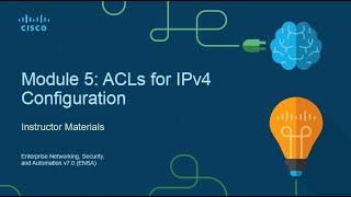 Chapter 5 ACLs for IPv4 Configuration