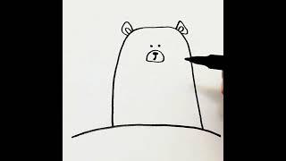 How to draw a polar bear, easy drawing for kids