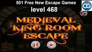 [Walkthrough] 501 Free New Escape Games level 468 - Medieval king room escape - Complete Game