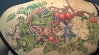 Dragon Koi Nightshade Tattoo Project by Terry Mayo Part 1