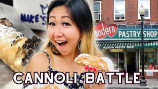 Battle of the Cannolis! Mike's Pastry vs. Modern Pastry vs. Bova's Bakery