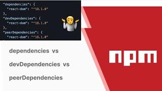 dependencies vs devdependencies vs peerdependencies in package.json