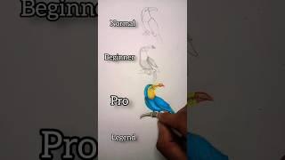 Bird ‍⬛ Drawing Sketch Art normal vs legend #art #drawing #sketch #easydrawing