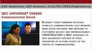 NEC UNIVERGE® SV8300 Communications Server | Digitcom.ca (Business Phone Systems)