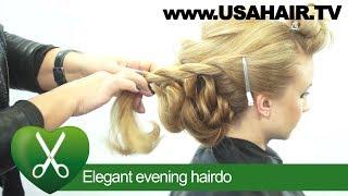 Elegant evening hairdo. parikmaxer TV USA