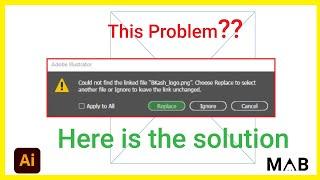 How to fix- Couldn't find the linked image problem in Adobe illustrator cc 2022-  Easy fix Ai