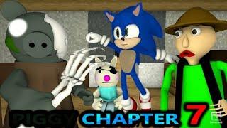 Baldi and Sonic vs piggy chapter 7 speedrunner metro