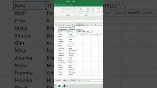 How to make email in excel #excelvideo #microsoftexcel #trick #excel #concatenate #shortvideo #short