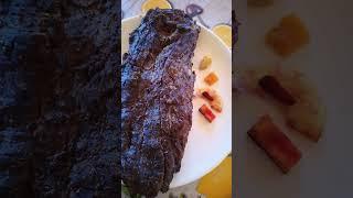 Vegetables, salad and steak #foodie