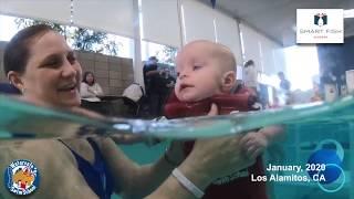 Infant Swim Submersion at 4 months with Miss Stacy