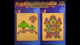 Wood Nuts & Bolts Puzzle - Level 583