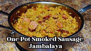 EASY One Pot Smoked Sausage Jambalaya