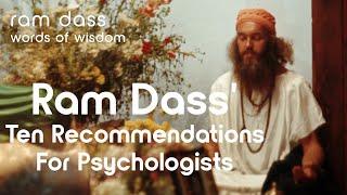 Ram Dass Offers Wisdom to Other Psychologists From His Unique Perspective