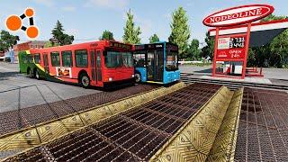 Buses vs Upside Down Speed Bump BeamNG.drive | Beamng Crashes TV