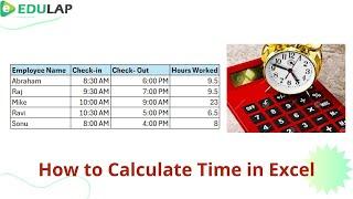 How to Calculate Time in Excel