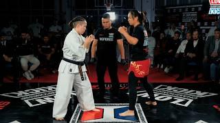 Low Kicks Only - Sanda Girl vs Kyokushin Girl