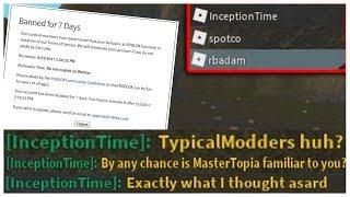 ROBLOX ADMIN THREATENS TO BAN ME