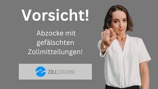 Vorsicht – Abzocke mit gefälschten Zollmitteilungen!