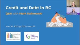 Credit and Debt in BC (Recorded Webinar)