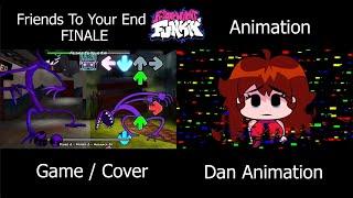 Corrupted Friends To Your End Finale | Game/Cover x FNF Animation Comparison