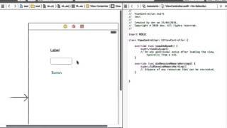 Swift/iOS App Development : How to Add Label, TextField , Button and Simple Code To UI