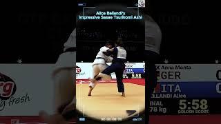 Watch This! Alice Bellandi's Incredible Sasae Tsurikomi Ashi Technique!  #shorts #judo