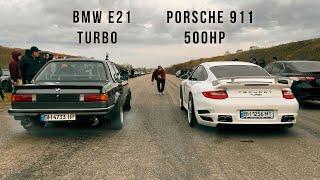 BMW e21 500HP+ КИНУЛ ВЫЗОВ Porsche 911. Реванш BMW e34 450HP+