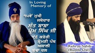 Rehras Sahib (Budda Dal Version) | Bhai Sahib Singh Marriawale (Guru Nanak Dal)
