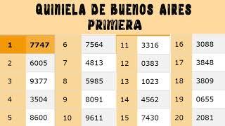 Quinielas Primera y matutina de La Ciudad y Buenos Aires, Martes 3 de Enero