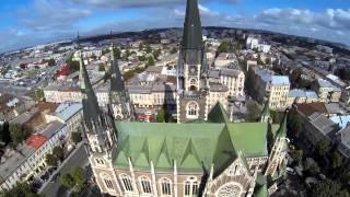 Львів аеровідеозйомка . Lviv (Bird's eye view) . Львов Аэровидеосъемка.