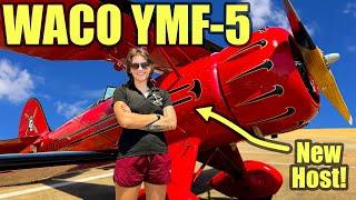 Bi-plane beach tour in a WACO YMF-5